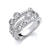 9ct White Gold 1.70ctw Lab Grown Diamond Dress Ring Wgi Certified
