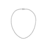 9ct White Gold 10.00ctw Lab Grown 17" Diamond Tennis Necklace Wgi Certified