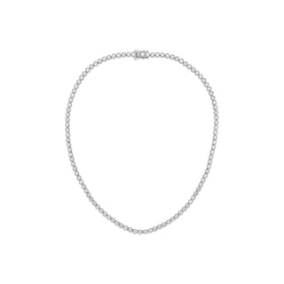 9ct White Gold 10.00ctw Lab Grown 17" Diamond Tennis Necklace Wgi Certified