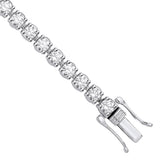 9ct White Gold 10.00ctw Lab Grown Diamond Tennis Bracelet Wgi Certified