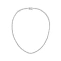 9ct White Gold 15.00ctw Lab Grown 17" Diamond Tennis Necklace Wgi Certified
