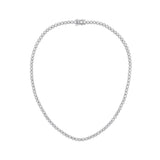 9ct White Gold 15.00ctw Lab Grown 17" Diamond Tennis Necklace Wgi Certified