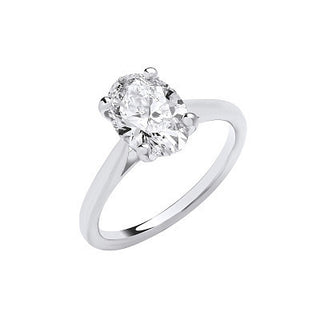 9ct White Gold 2.00ctw Oval Cut Lab Grown Diamond Ring Igi Certified