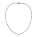 9ct White Gold 20.00ctw Lab Grown 17" Diamond Tennis Necklace Wgi Certified