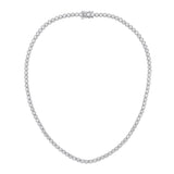 9ct White Gold 20.00ctw Lab Grown 17" Diamond Tennis Necklace Wgi Certified