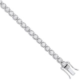 9ct White Gold 3.00ctw Lab Grown Diamond Tennis Bracelet Wgi Certified
