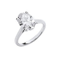 9ct White Gold 3.00ctw Oval Cut Lab Grown Diamond Ring Igi Certified