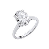 9ct White Gold 3.00ctw Oval Cut Lab Grown Diamond Ring Igi Certified