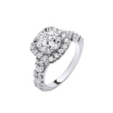 9ct White Gold 3.05ctw Brilliant Cut Halo Lab Grown Dress Ring Igi Certified