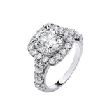 9ct White Gold 4.05ctw Brilliant Cut Halo Lab Grown Dress Ring Igi Certified
