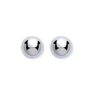 9ct White Gold 4mm Ball Studs