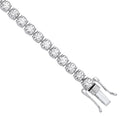 9ct White Gold 7.00ctw Lab Grown Diamond Tennis Bracelet Wgi Certified