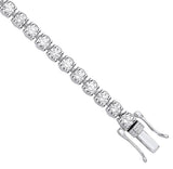 9ct White Gold 7.00ctw Lab Grown Diamond Tennis Bracelet Wgi Certified