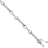 9ct White Gold Bracelet 0.50ct Diamonds