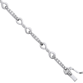 9ct White Gold Bracelet 0.50ct Diamonds