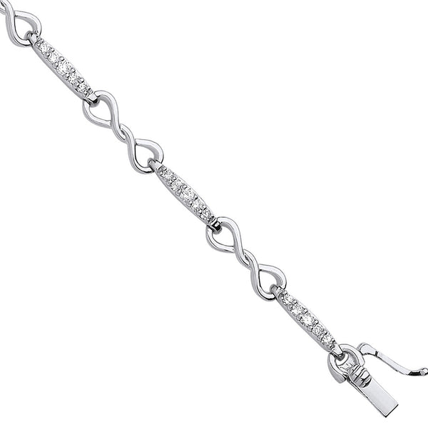 9ct White Gold Bracelet 0.50ct Diamonds