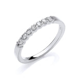 9ct White Gold D0.25ct Diamond Half Et Ring