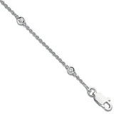 9ct White Gold Diamond By The Yard Bracelet 0.20ctw