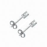 9ct White Gold Earrings Mount 0.15ctw