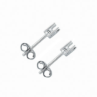 9ct White Gold Earrings Mount 0.15ctw