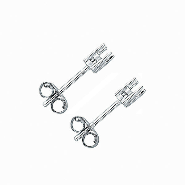 9ct White Gold Earrings Mount 0.15ctw