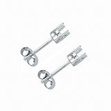 9ct White Gold Earrings Mount 0.25ctw