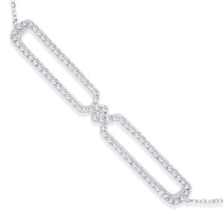 9ct White Gold Friendship 0.38ct Diamond Bracelet