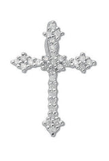9ct Whte Gold 0.25ct Diamond Cross