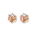 9ct Y W & Rose Gold Fancy Knot Studs (£175)