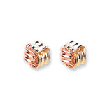 9ct Y W & Rose Gold Fancy Knot Studs (£175)