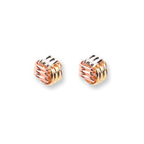 9ct Y W & Rose Gold Fancy Knot Studs