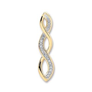 9ct Yellow Gold 0.08ct Diamond Pendant