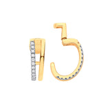 9ct Yellow Gold 0.08ct Single Cuff Earring