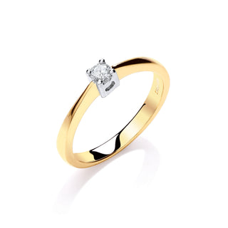 9ct Yellow Gold 0.10ct Solitaire Ring