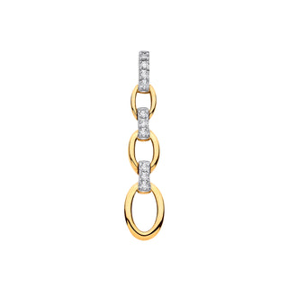 9ct Yellow Gold 0.10ctw Drop Pendant