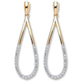 9ct Yellow Gold 0.15ct Diamond Drop Earrings