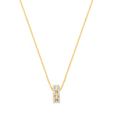 9ct Yellow Gold 0.20ctw Circle Necklace