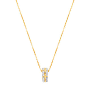 9ct Yellow Gold 0.20ctw Circle Necklace