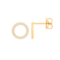 9ct Yellow Gold 0.24ctw Diamond Stud Earrings