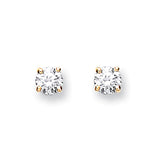 9ct Yellow Gold 0.25ct Claw Set Diamond Stud Earrings
