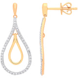 9ct Yellow Gold 0.25ct Diamond Drop Earrings (£650)