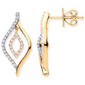 9ct Yellow Gold 0.25ct Diamond Drop Earrings (£695)