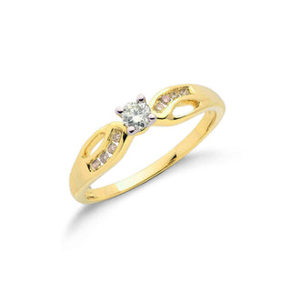 9ct Yellow Gold 0.26ct Diamond Ring