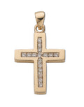 9ct Yellow Gold 0.32ct Diamond Cross
