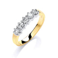 9ct Yellow Gold 0.50ct 5 Stone Diamond Eternity Ring