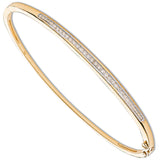 9ct Yellow Gold 0.50ct Channel Set Diamond Bangle