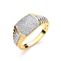 9ct Yellow Gold 0.50ct Fancy Link Gents Diamond Ring (£1905)
