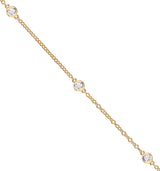 9ct Yellow Gold 0.50ct Rubover Diamond Chain (18in/45cm)