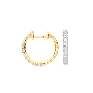 9ct Yellow Gold 0.52ct Diamond Earrings