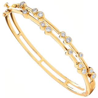 9ct Yellow Gold 1.00ctw Dress Diamond Bangle